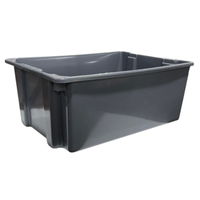 Winholt SN-2618 19"W Gray Polyethylene Stackable Nestable Bus Box Tub