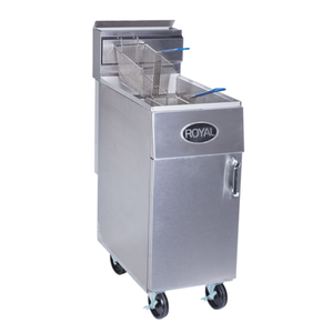 Royal REEF-35-2 35 lb. Gas Floor Model Full Pot Fryer