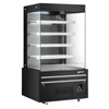 Alt Tag: Omcan 48378 48.4" Wide Grab-and-Go Open Front Refrigerated Showcase open-front display with glass sides and 3 shelves