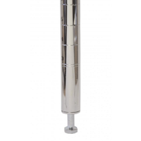 Omcan 47682 74 Inch Green Epoxy Wire Shelving Post with Leveling Feet