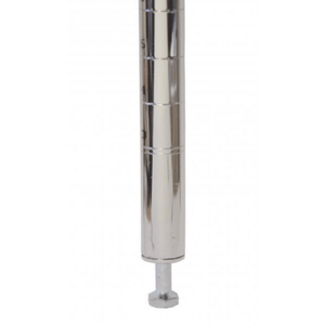 Omcan 47682 74 Inch Green Epoxy Wire Shelving Post with Leveling Feet