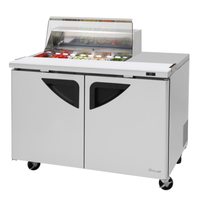 Turbo Air TST-48SD-08S-N-CL Table de préparation sandwich/salade à deux sections de 48 po