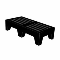 Winholt DPLSQ-4-1222-BK 48" x 22" Vented Plastic Dunnage Rack
