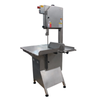 Alt Tag: OMCAN 20237 2 HP Electric Floor Model Meat Bone Saw stainless steel band saw with work table for butcher shops