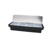 Bar Condiment Holder With Pint Inserts Featuring Four Compartments For Efficient Garnish Organization