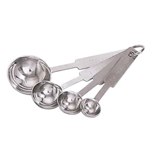 DMS-4/PKG 4-Piece Heavy Gauge Stainless Steel Measuring Spoon Set