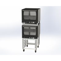 Cadco XAFS-133-2 Electric 23.87"W Double Deck Convection Oven