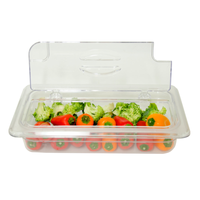 OMCAN 43640 Couvercle de bac alimentaire Flip N Lid en polycarbonate 1/3 GN