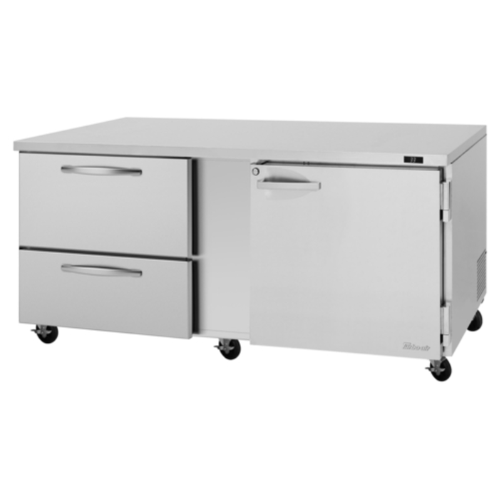 Turbo Air PUR-72-D2R(L)-N PRO 72-5/8"W Undercounter Refrigerator