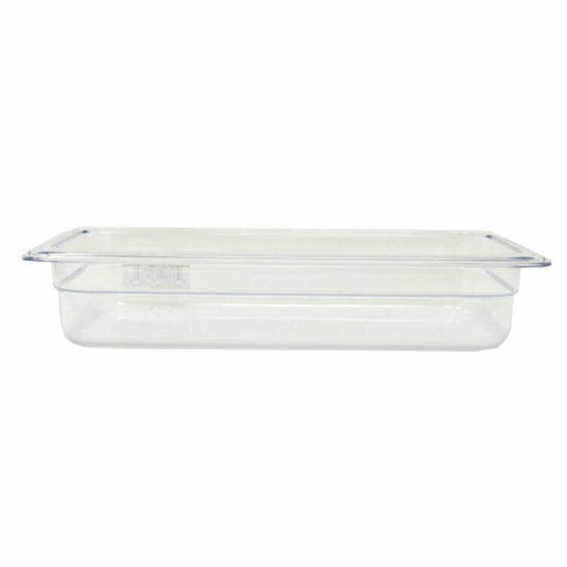 Omcan 80036 Clear Polycarbonate Food Pan 8.5 Qt For Commercial Kitchen Use