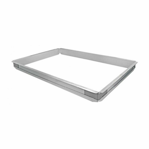 Alt Tag: Omcan 80253 Full-Size Aluminum Sheet Pan Extender, 2-Inch Height full-size sheet pan rim extender for 18 x 26 pans