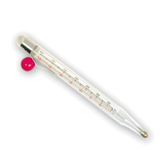 deep fry candy thermometer 8 inch Candy And Deep Fry Thermometer With Red Ball Handle And Glass Stem