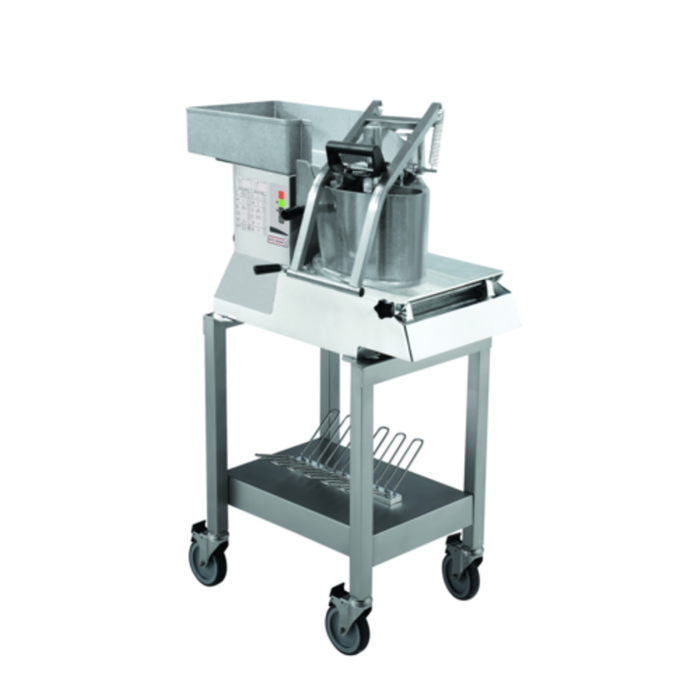 High Capacity Commercial Vegetable Slicer Designed For Efficient Food Preparation With Lever Hopper And Cart