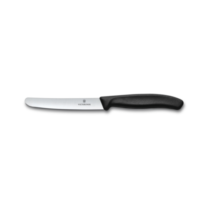Victorinox 6.7803 4.5 Inch Straight Round Blade Dinner Knife Black
