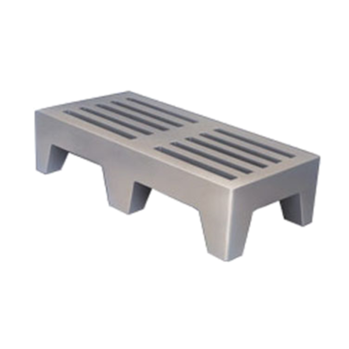 Winholt PLSQ-3-1222-GY 36" x 22" Plastic Dunnage Rack 2200 Lbs.