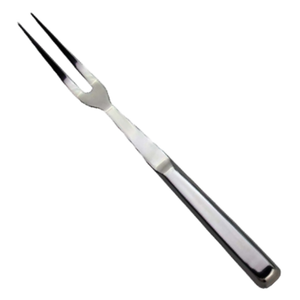 Omcan 80147 fourchette de cuisinière professionnelle en acier inoxydable de 12 pouces à double tine, fourchette à sculpter en acier inoxydable pour retourner les viandes et rôtis
