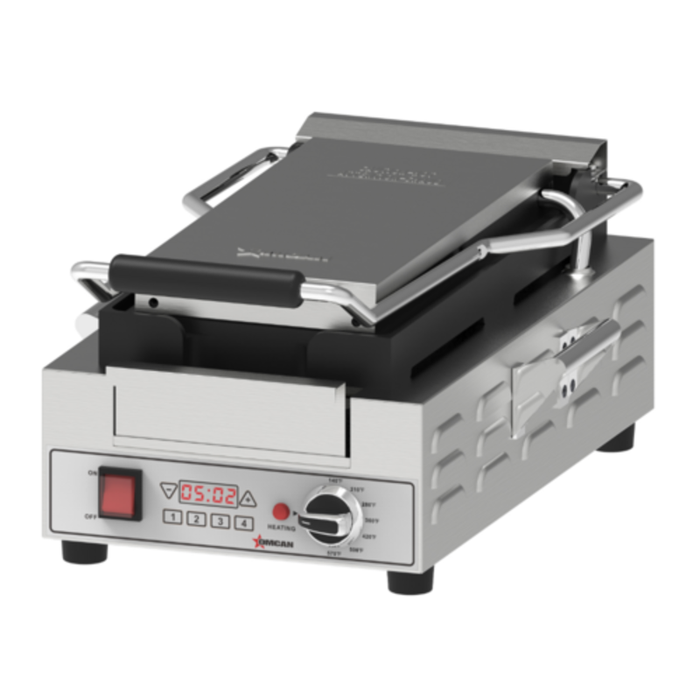 Omcan 48587 Single Slim Panini Grill 14.7" x 7.8" Press