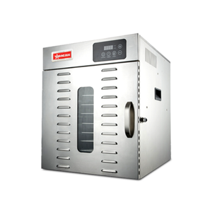 Déshydrateur alimentaire commercial Omcan 47446 à 12 plateaux avec contrôles numériques, déshydrateur en acier inoxydable avec porte vitrée et panneau numérique