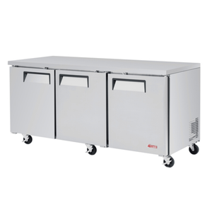 Turbo Air EUR-72-N-V 72-5/8"W Three-Section Undercounter Refrigerator