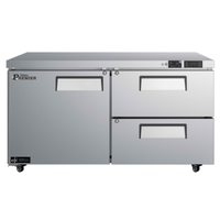 Versa Premier CUDW2-60VCP 60 Inch Undercounter Refrigerator With One Door And Two Drawers