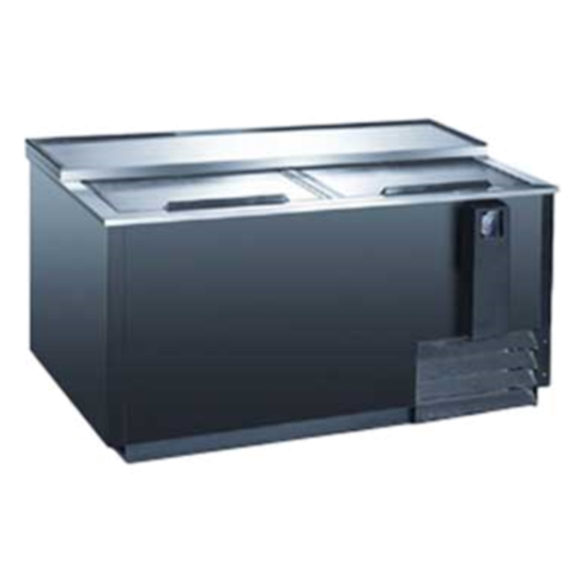 OMCAN 50040 64.5" Wide Commercial Reach-In Bottle Cooler For Efficient Beverage Storage.