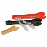Omcan 80157 12-Inch Beige Polycarbonate Scallop Grip Serving Tongs