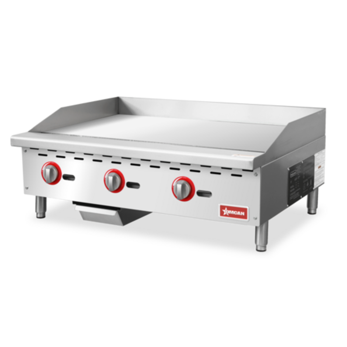 OMCAN 47375 36" Countertop Natural Gas Griddle with 3 Burners