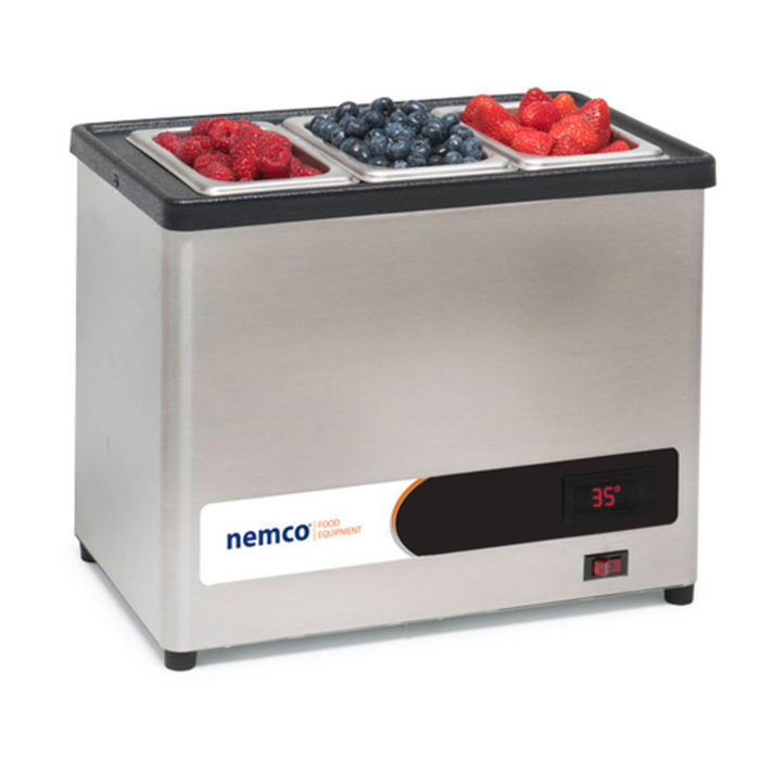 Nemco 9020-3 Cold Condiment Chiller Countertop Organizer (3) Pans