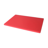 Omcan 41206 Red Polyethylene 15 x 20 Inch Cutting Board red color-coded rigid cutting board for raw meat prep