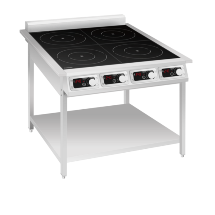 Eurodib FCI435OS1PH 31.2"W Commercial Induction Range Floor Model with Four 3,500W Induction Zones