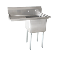 Omcan 25247 Pot Sink 38.5" x 23.5" Single Bowl with Left Drainboard
