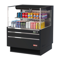 Turbo Air TOM-36L-UF-W(B)-2S-N 34-3/4"W Open Refrigerated Merchandiser