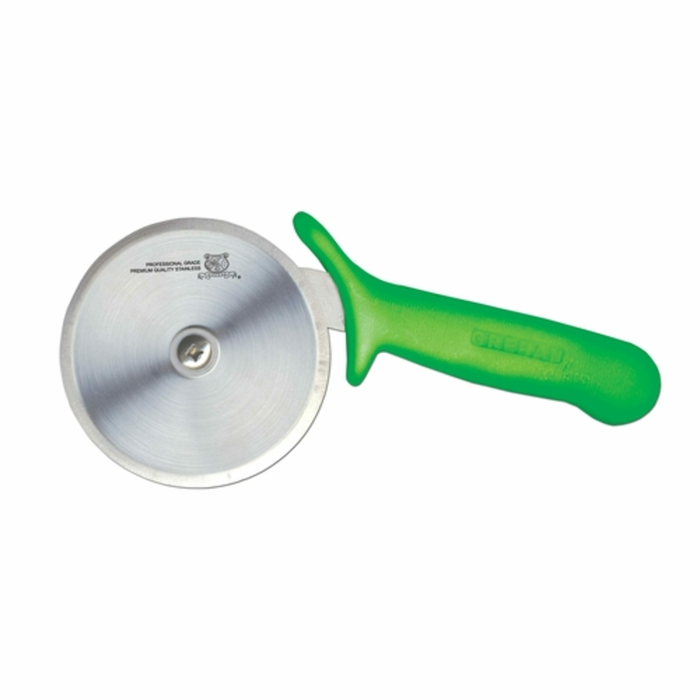 Omcan 18841 4" R-Style Commercial Pizza Cutter Green Handle