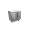 Fagor Undercounter Reach-In Refrigerator With Two Doors And Stainless Steel Finish.