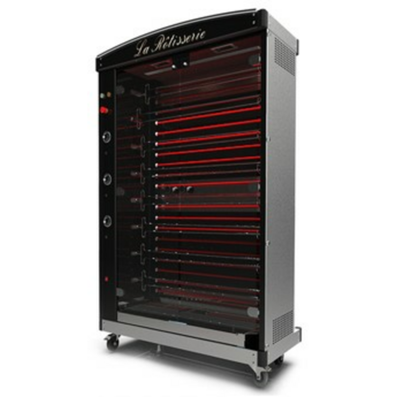 High-Capacity Electric Rotisserie Oven With Multiple Rotisserie Spits For Cooking Chicken And Other Meats Efficiently