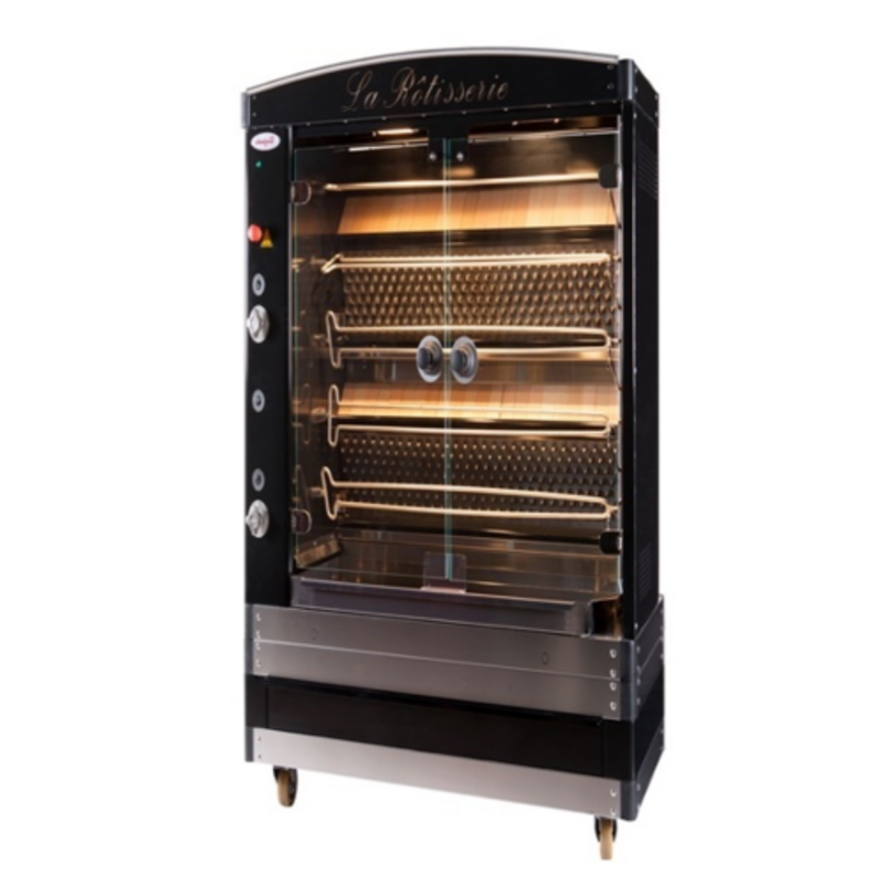 Dorégrill MAGFLAM 40/5 Gas Rotisserie Oven For Commercial Use With Glass Door And Stainless Steel Trim
