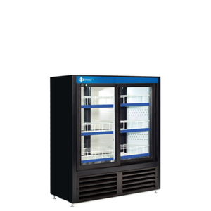 QBD CD4148CPT-HC 48-Inch Pass-Thru Sliding Door Cooler Black