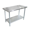 Stainless Steel Commercial Work Table With Spacious Surface And Under-Shelf For Kitchen Efficiency