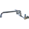 Omcan 23517 Splash Mount Faucet With 14-Inch Swivel Spout For Foodservice Operations