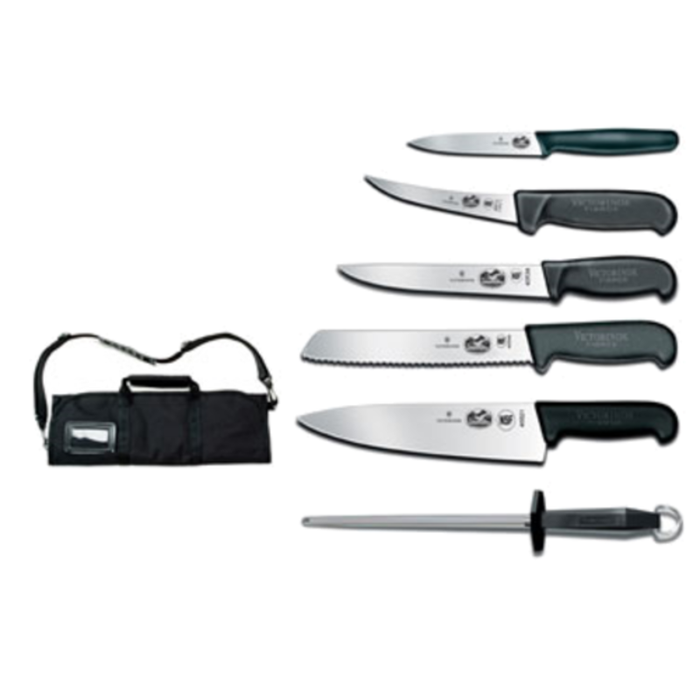 Victorinox 7.4012-X10 7-Piece Fibrox Pro Culinary Knife Set
