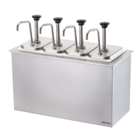 Server SB-4DI 83720 Drop-In Topping Dispenser 20.13"W (4) Jars