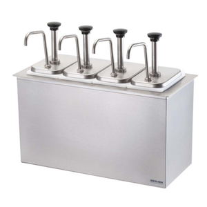Server SB-4DI 83720 Drop-In Topping Dispenser 20.13"W (4) Jars