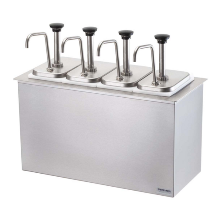 Server SB-4DI 83720 Drop-In Topping Dispenser 20.13"W (4) Jars