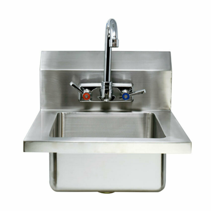 OMCAN 44585 18 Inch Wide Fabricated Stainless Steel Hand Sink