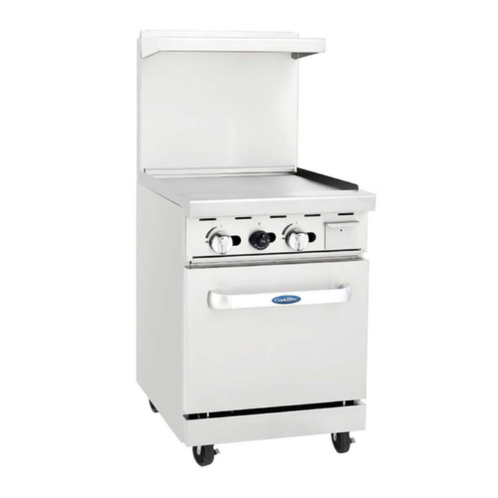 CookRite AGR-24G-LP 24" LP Gas Restaurant Range With Griddle For Commercial Kitchens