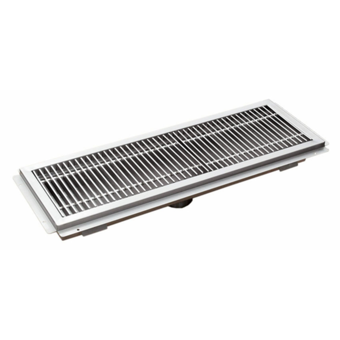Omcan 44611 Drain de plancher commercial de qualité 29,5 pouces en acier inoxydable grillé pour cuisines commerciales