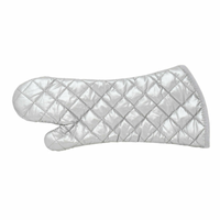 Omcan 46343 17" Long Heat Resistant Silver Coated Oven Mitts