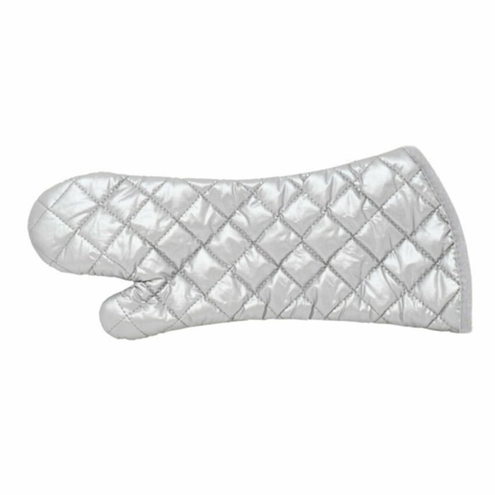 Omcan 46343 17" Long Heat Resistant Silver Coated Oven Mitts