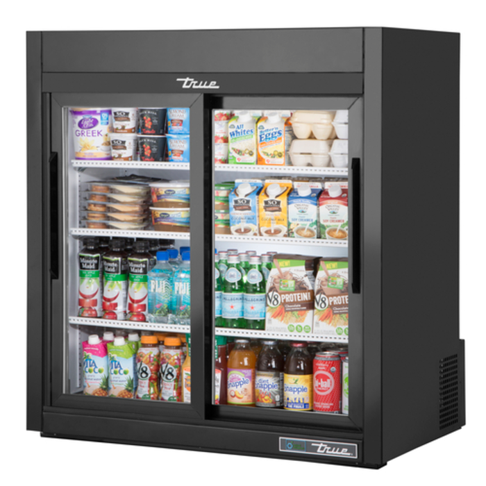 Réfrigérateur de comptoir vitré True Manufacturing, 91 cm de large