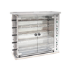Tag alternatif : Omcan 47495 Poulet 20 poulets Rôtisserie horizontale à gaz naturel Grillisserie horizontale commerciale avec 5 broches et portes vitrées